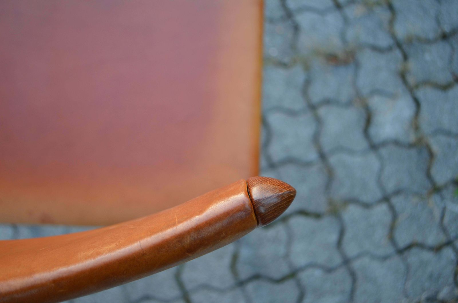 photo buy Aage Schmidt Christensen Fritz Hansen Danish Teak Cognac Dining Chair Set Of 4