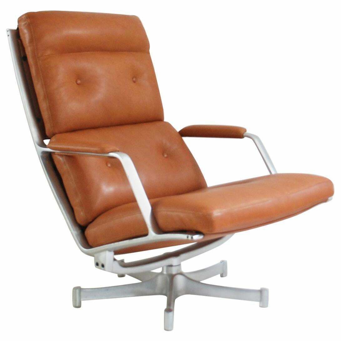 Kill International Fk 85 Lounge Chair Cognac Natural By Kastholm & Fabricius