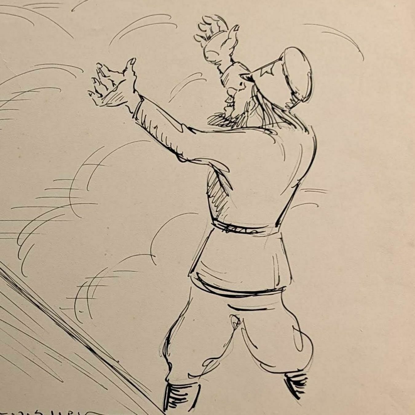 Lucien Roudier Eller Drawing On Paper 1930s photo Art