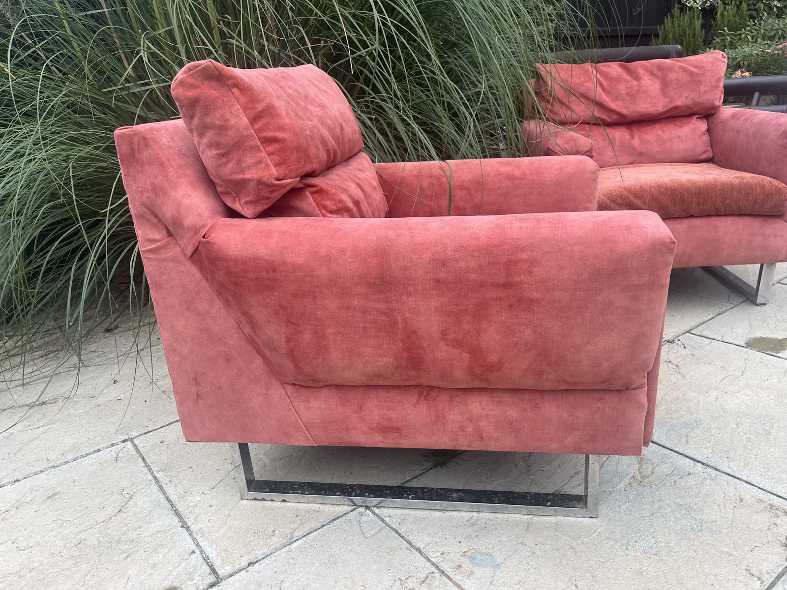 Pair Of Mid Century Velvet Armchairs photo furniture