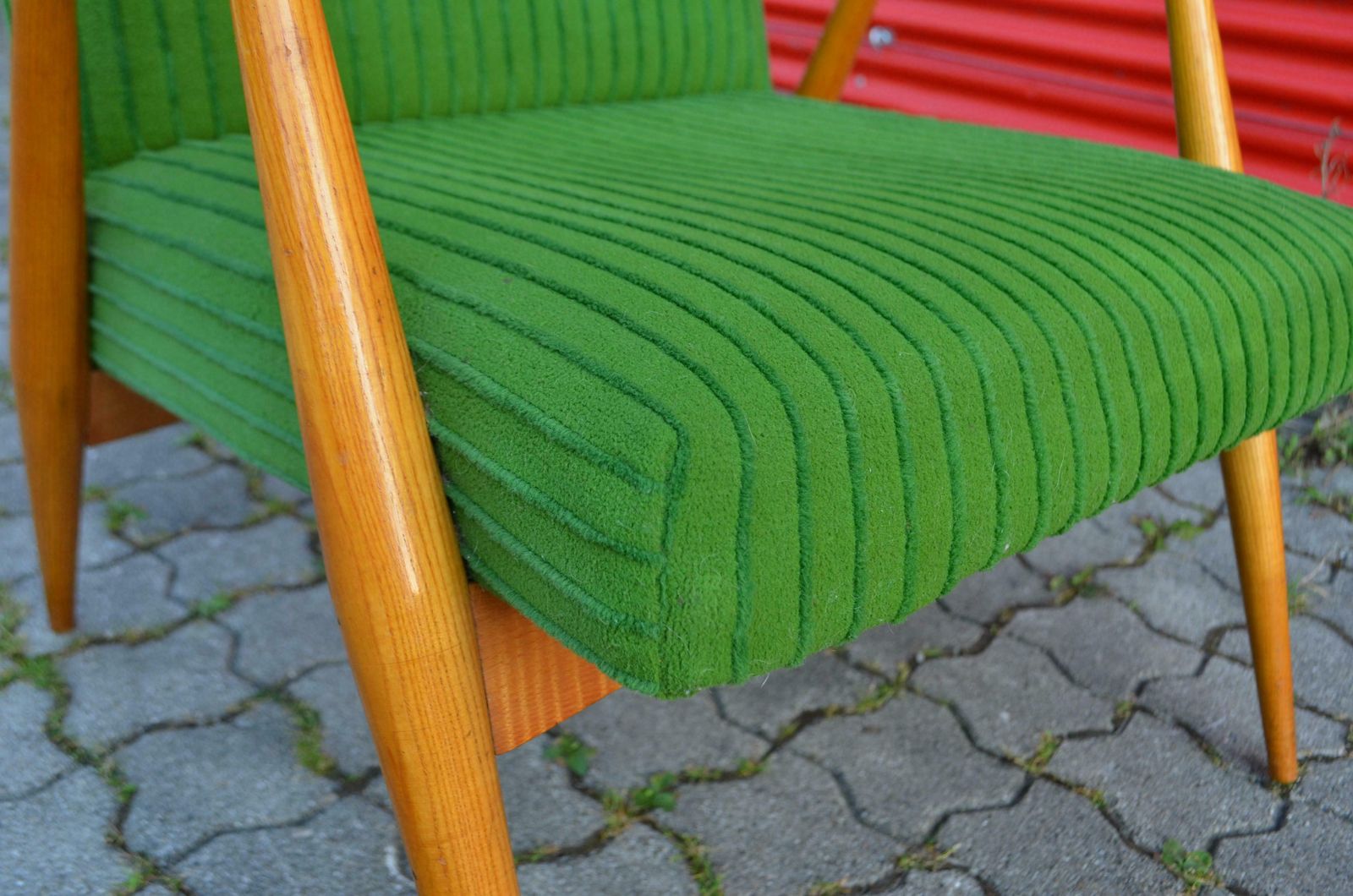 photo buy Rare Mid Century Modern Czech Kubism Lounge Elm Easy Chairs