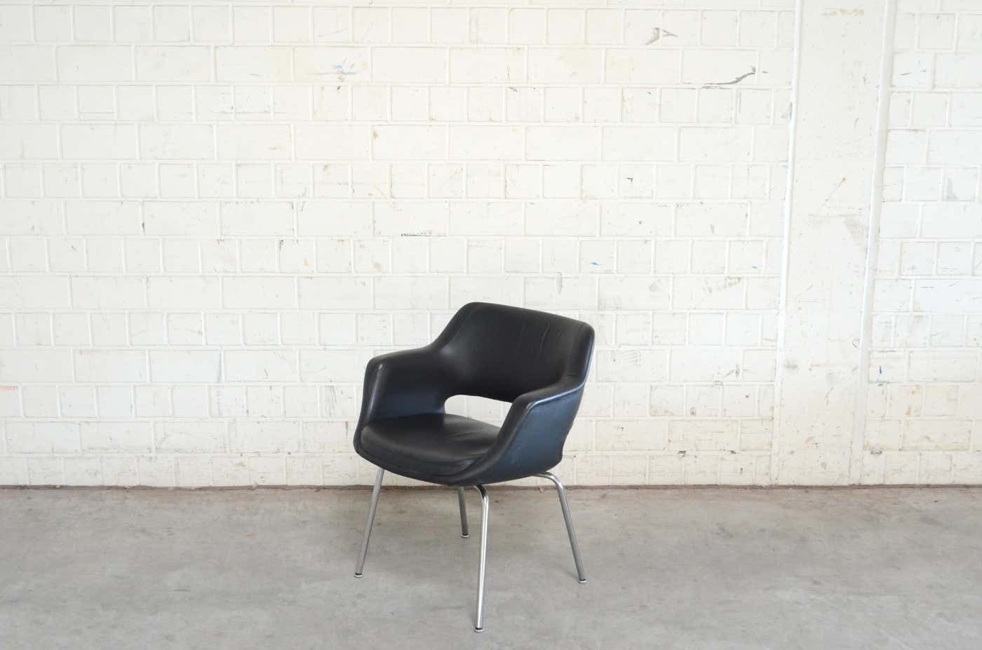 Olli Mannermaa Set Of 4 Leather Kilta Chair By Eugen Schmidt & Cassina Martela photo buy