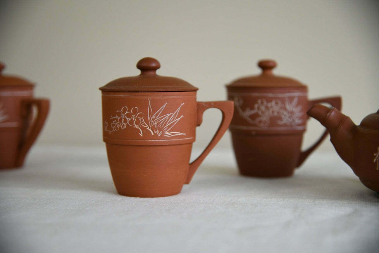 Chinese Red Clay Teapot & Cups photo Home Decor