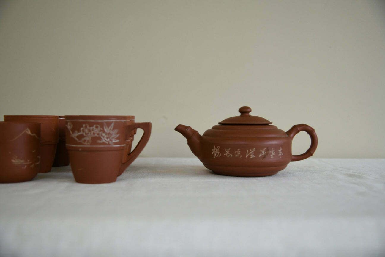 Chinese Red Clay Teapot & Cups photo buy