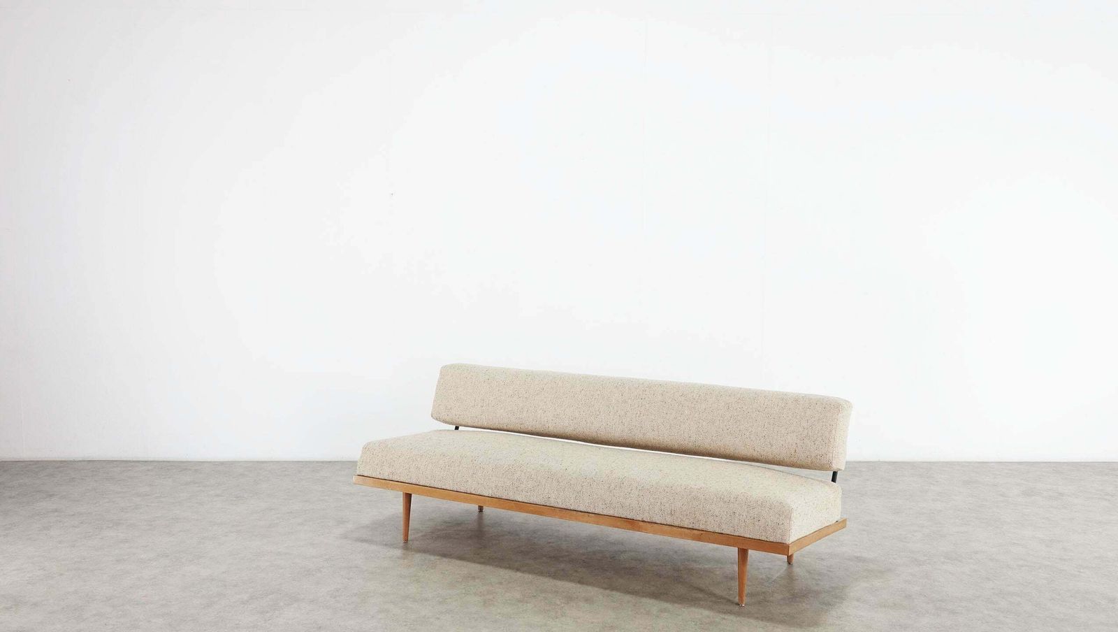 photo for sale Josef Pentenrieder Minimalist Daybed Convertible Sofa For Hans Kaufeld, 1954