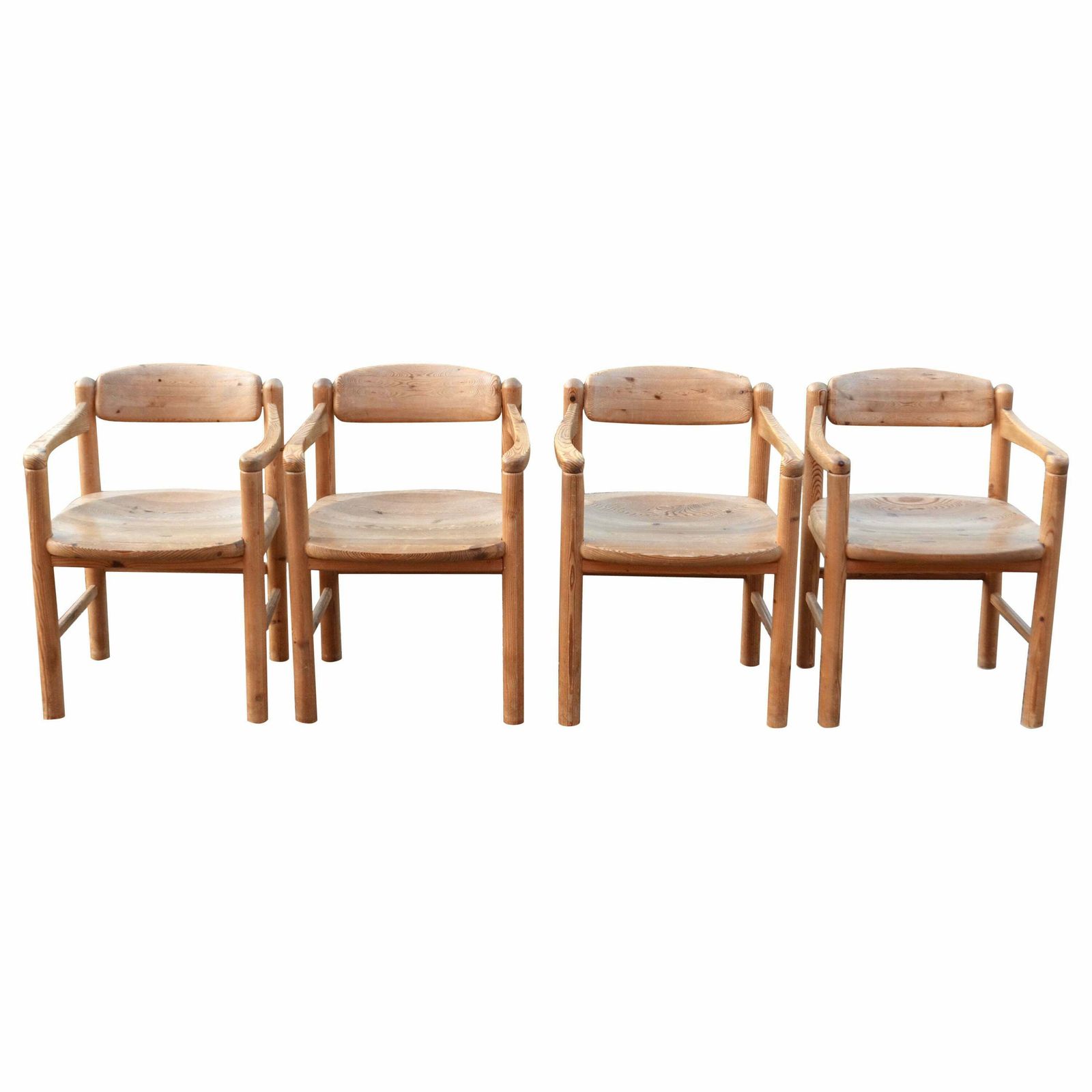 Rainer Daumiller Rare Danish Armchairs Set Of 4 Scandinavian Pine Hirtshals