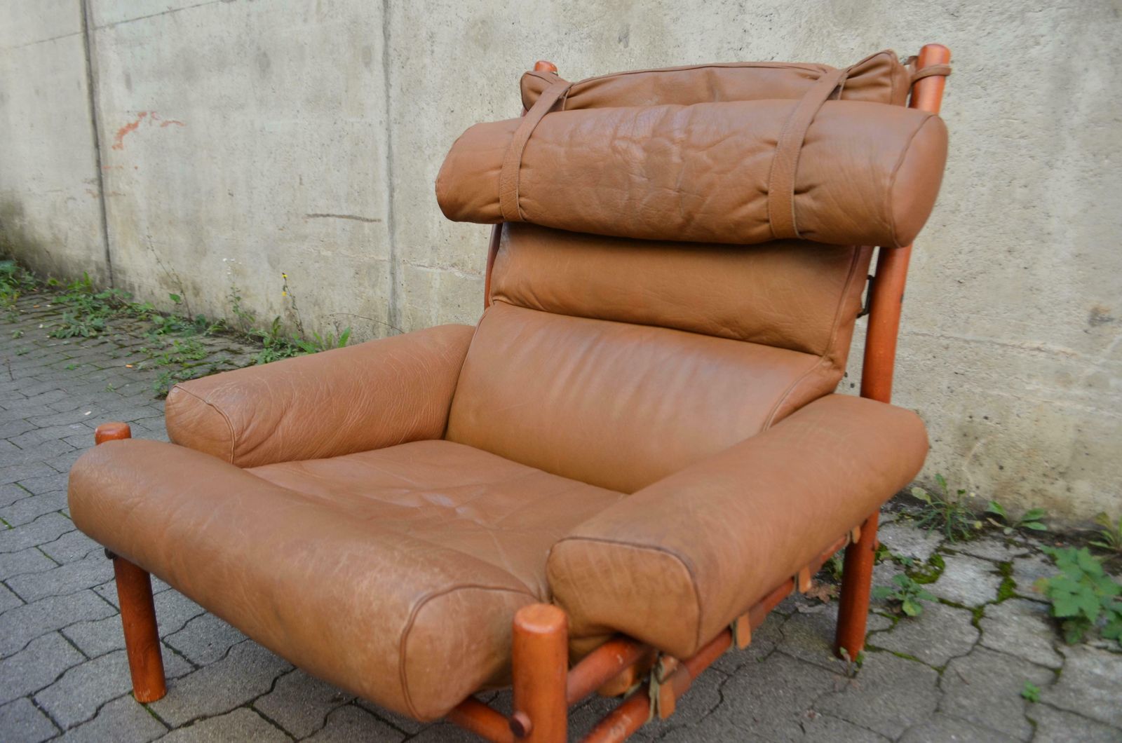 Furniture Arne Norell Model Inca Caramel Leather Lounge Chair photo