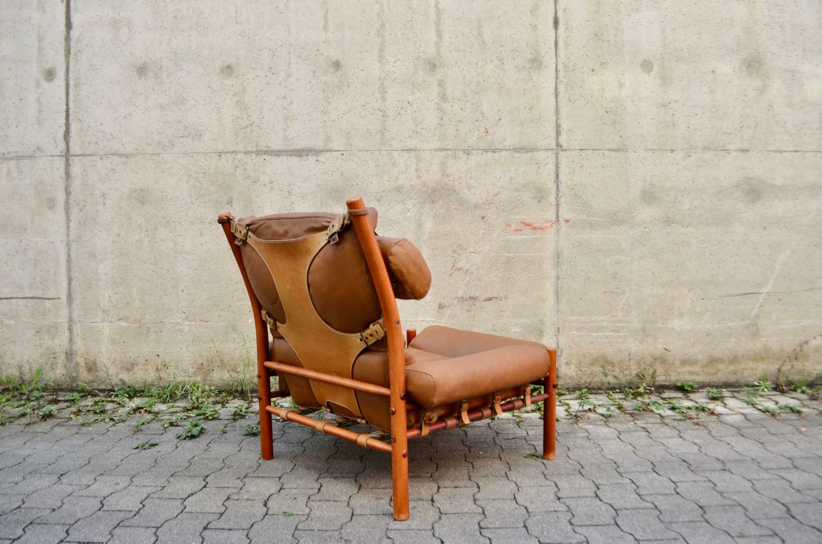 photo vintage Arne Norell Model Inca Caramel Leather Lounge Chair