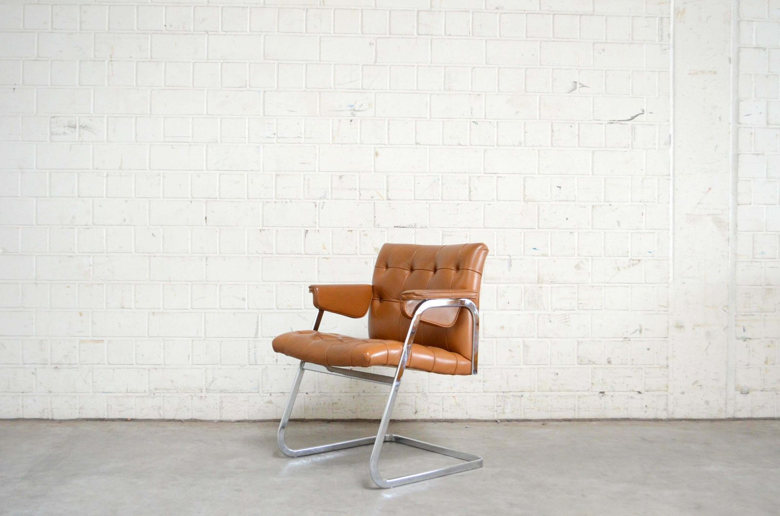 Robert Haussmann De Sede Rh 305/ 304 Unesco Softpad Chairs Chair Cognac photo for sale
