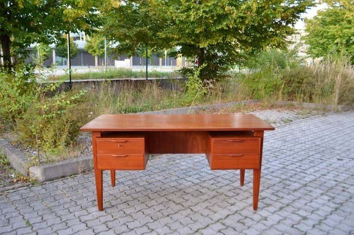 Danish Modern Teak Executive Writing Desk Henning Jorgensen For Fredericia photo furniture