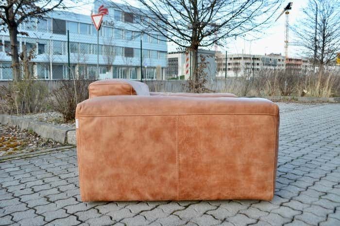 photo furniture Frigerio Salotti Modell Cooper Loveseat Armchair Leather Chair Cognac