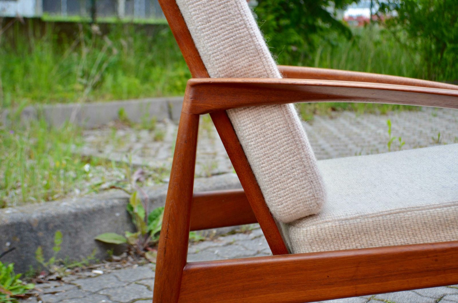 photo vintage Kai Kristiansen Paper Knife Teak Easy Chair For Magnus Olesen Set Of 2