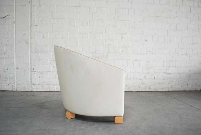 photo for sale De Sede Leather Lounge Chair Armchair Creme Paolo Piva