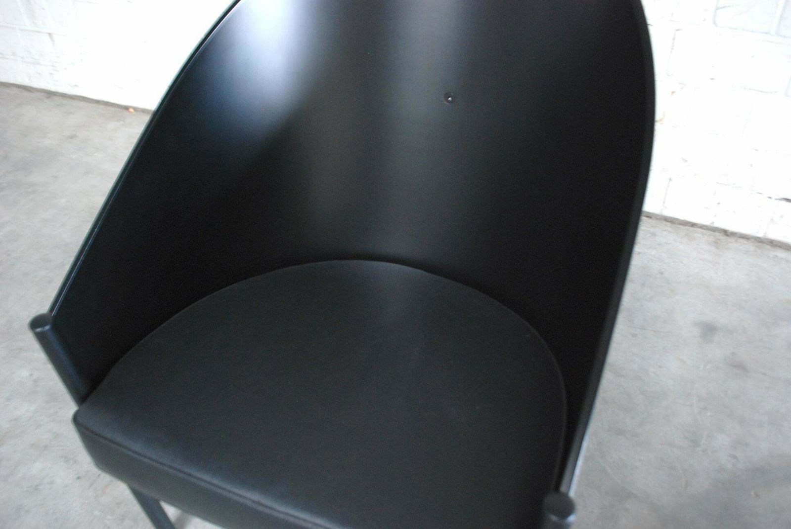 Philippe Starck Black Chair Armchair Driade Aleph Model Pratfall photo buy