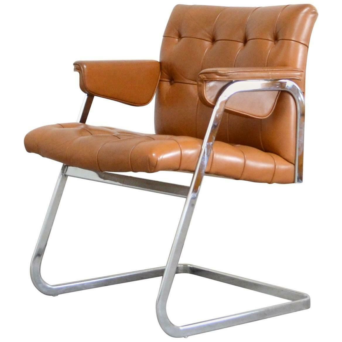 Robert Haussmann De Sede Rh 305/ 304 Unesco Softpad Chair Cognac