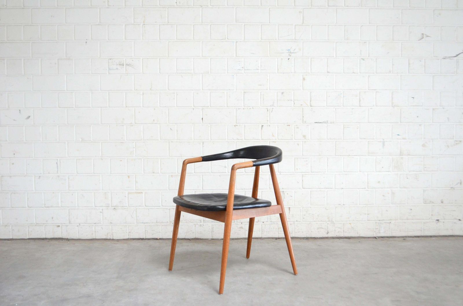 Helmut Magg Mid  Century Leather Armchair Chair For Deutsche Werkstätten, 1958 photo furniture