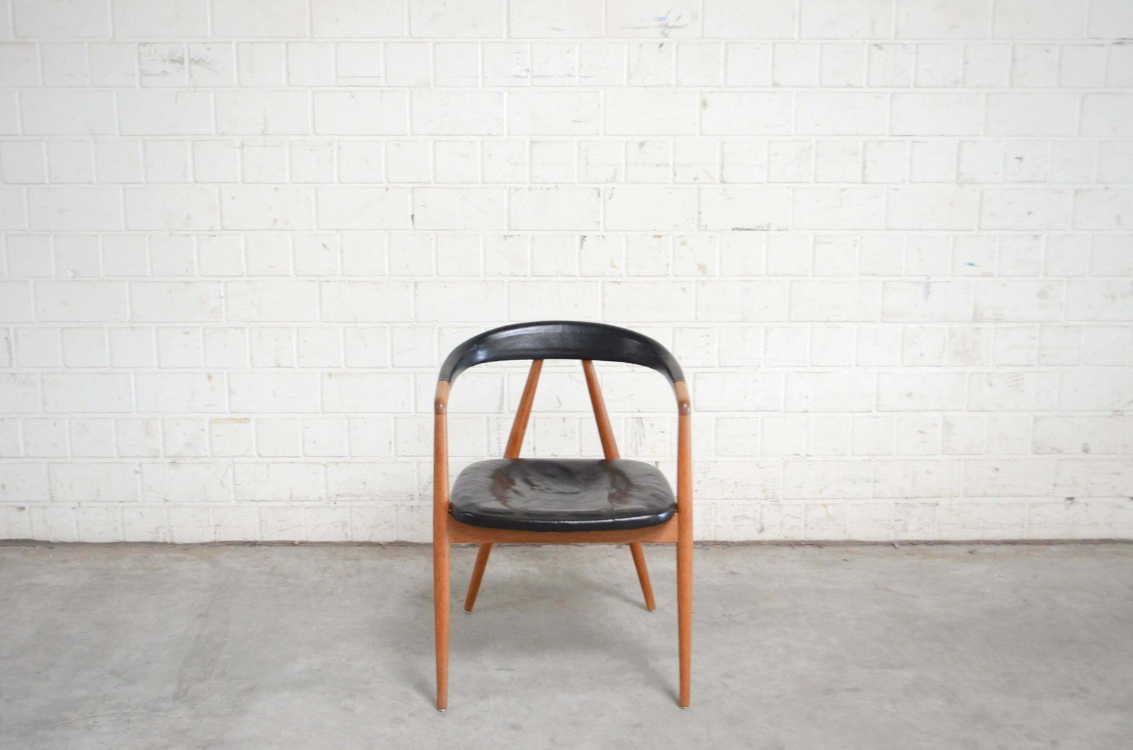 Helmut Magg Mid  Century Leather Armchair Chair For Deutsche Werkstätten, 1958 photo buy