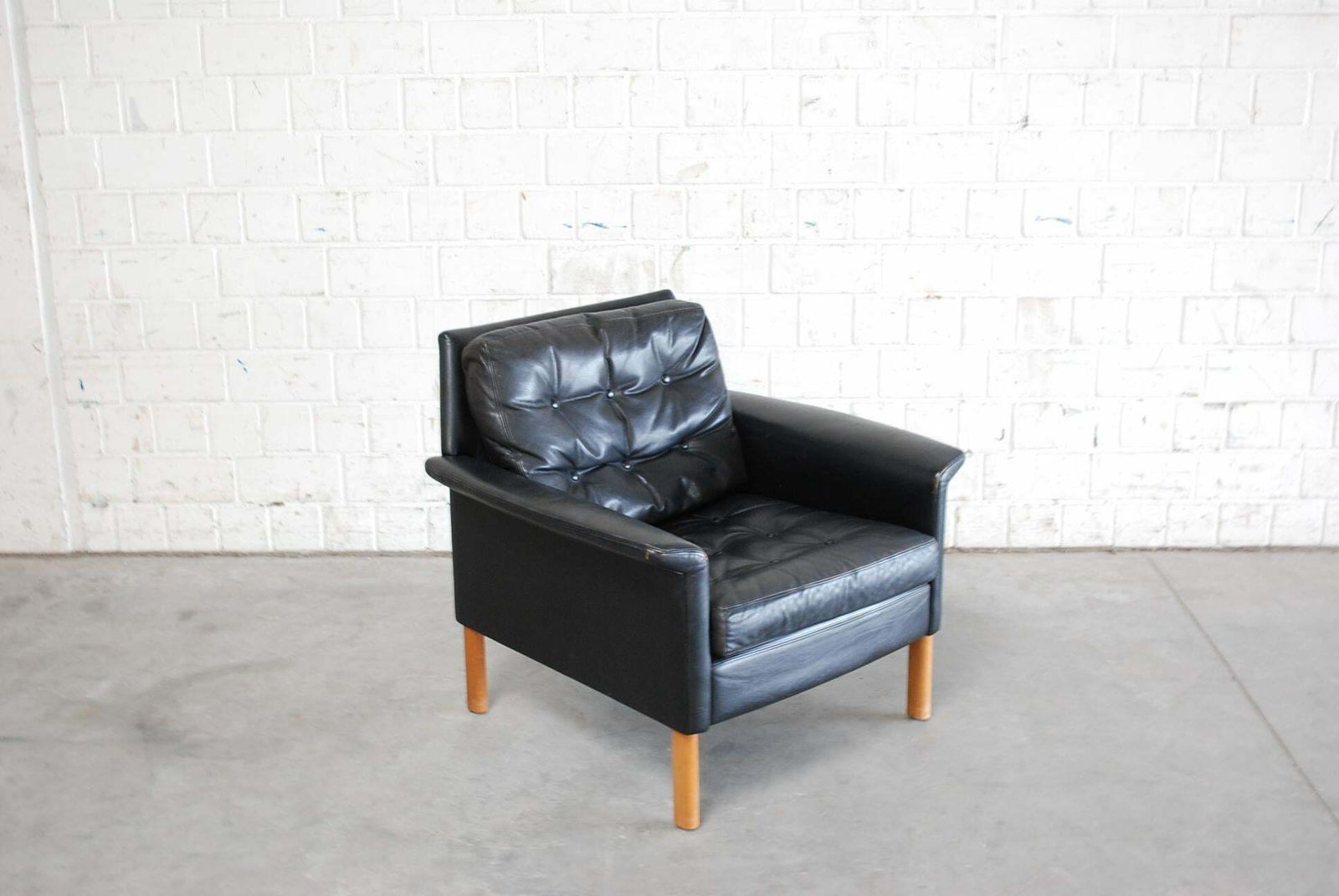 photo for sale Kill International Pair Of Leather Armchair Design By Rudolf Glatzel, 1960s