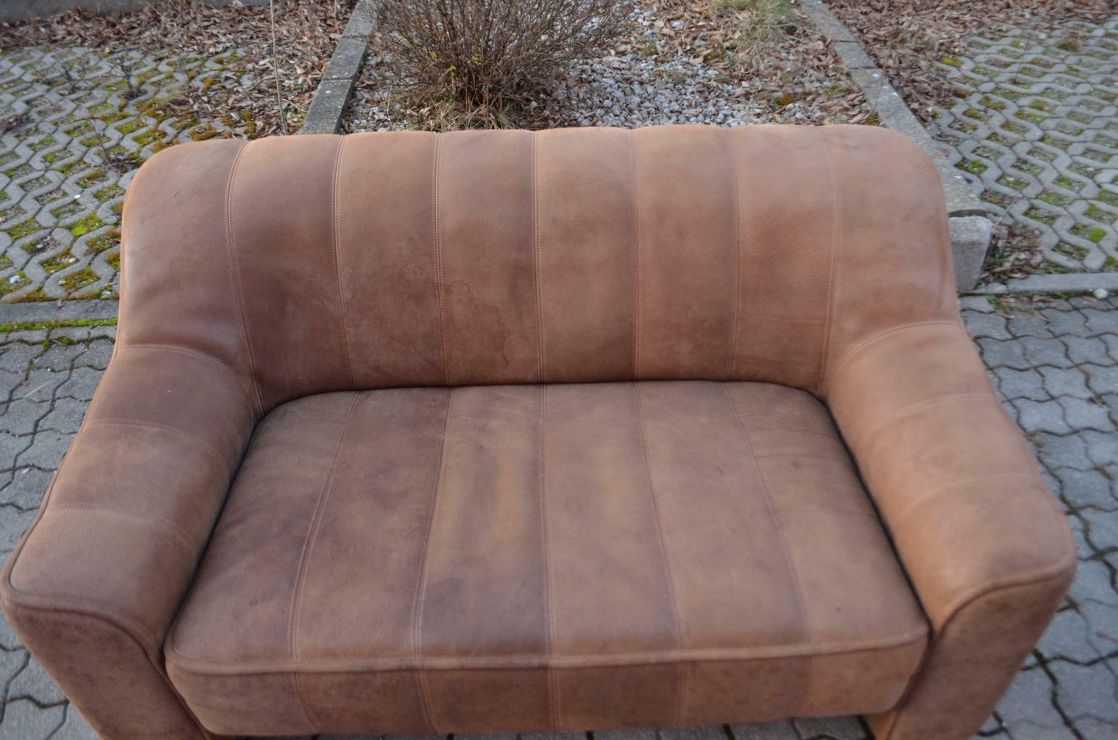 De Sede Ds 44 Loveseat Neck Leather Sofa Brown photo vinterior