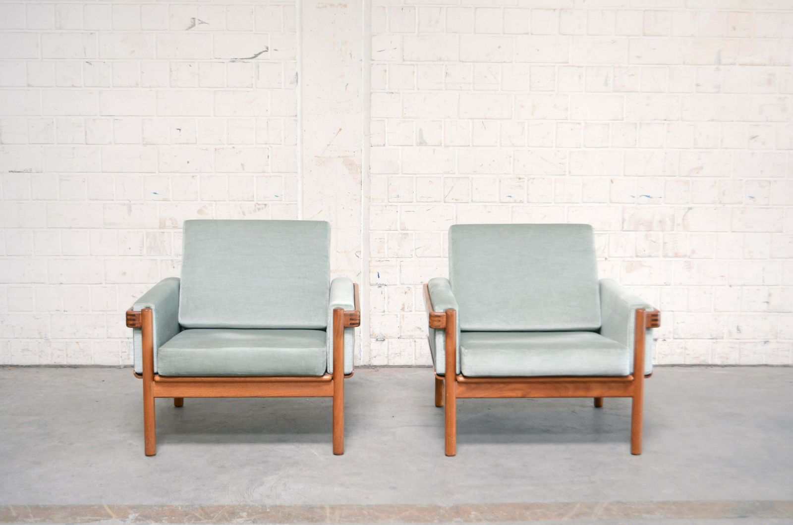Henry Walter Klein Danish Modern Pair Of Teak Easy Chair For Bramin photo furniture