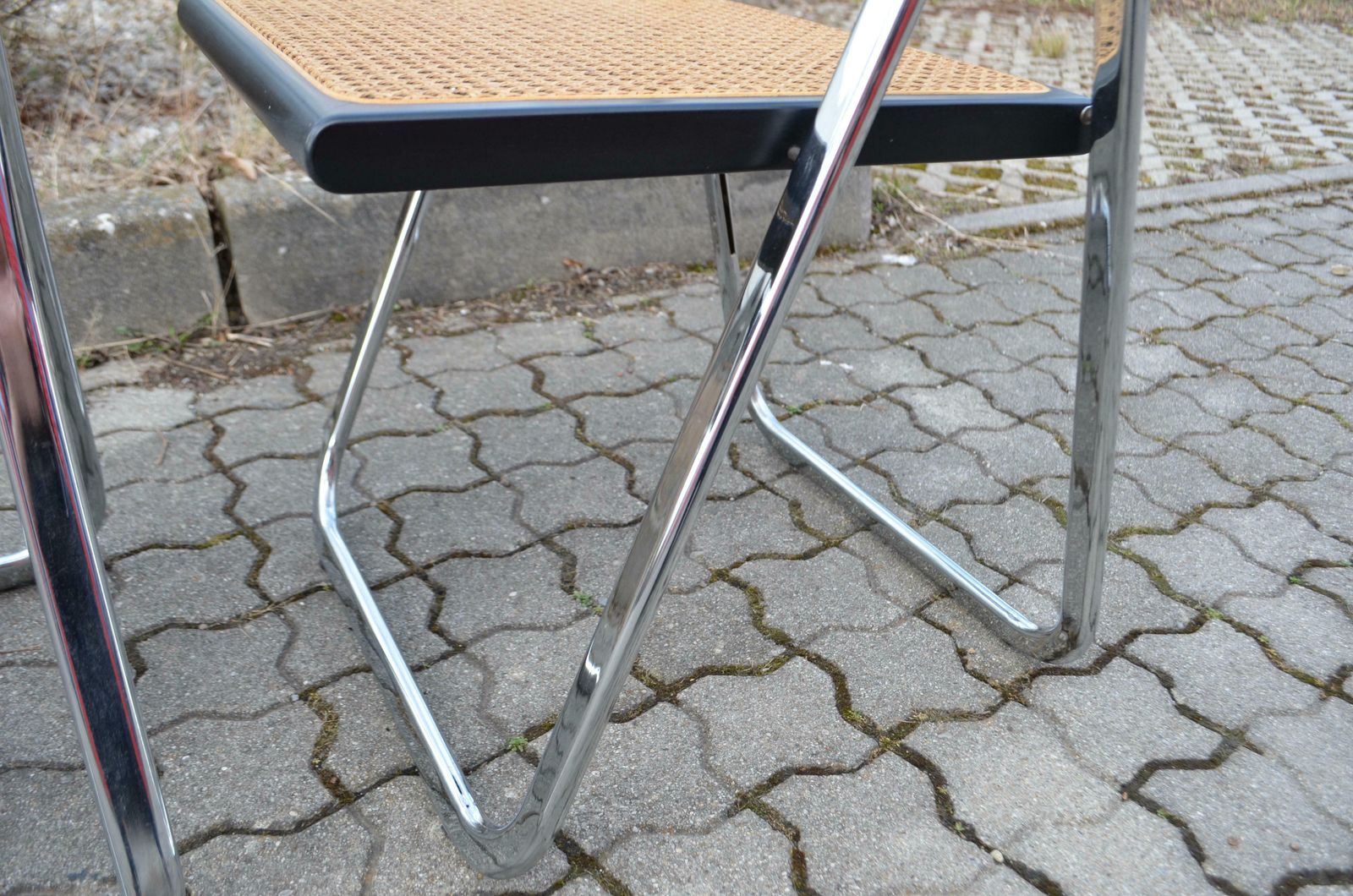 photo vinterior Arrben Italy Vintage Folding Chair Cane 1 / 16