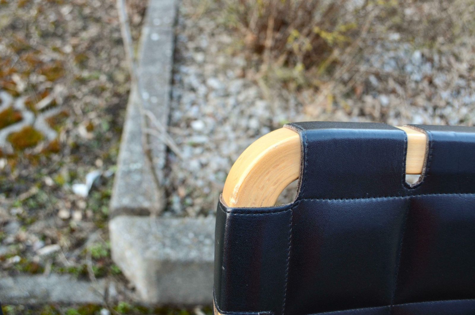 photo for sale Alvar Aalto For Artek Model 45 Armchair Chair Black Leather 1 Of 4