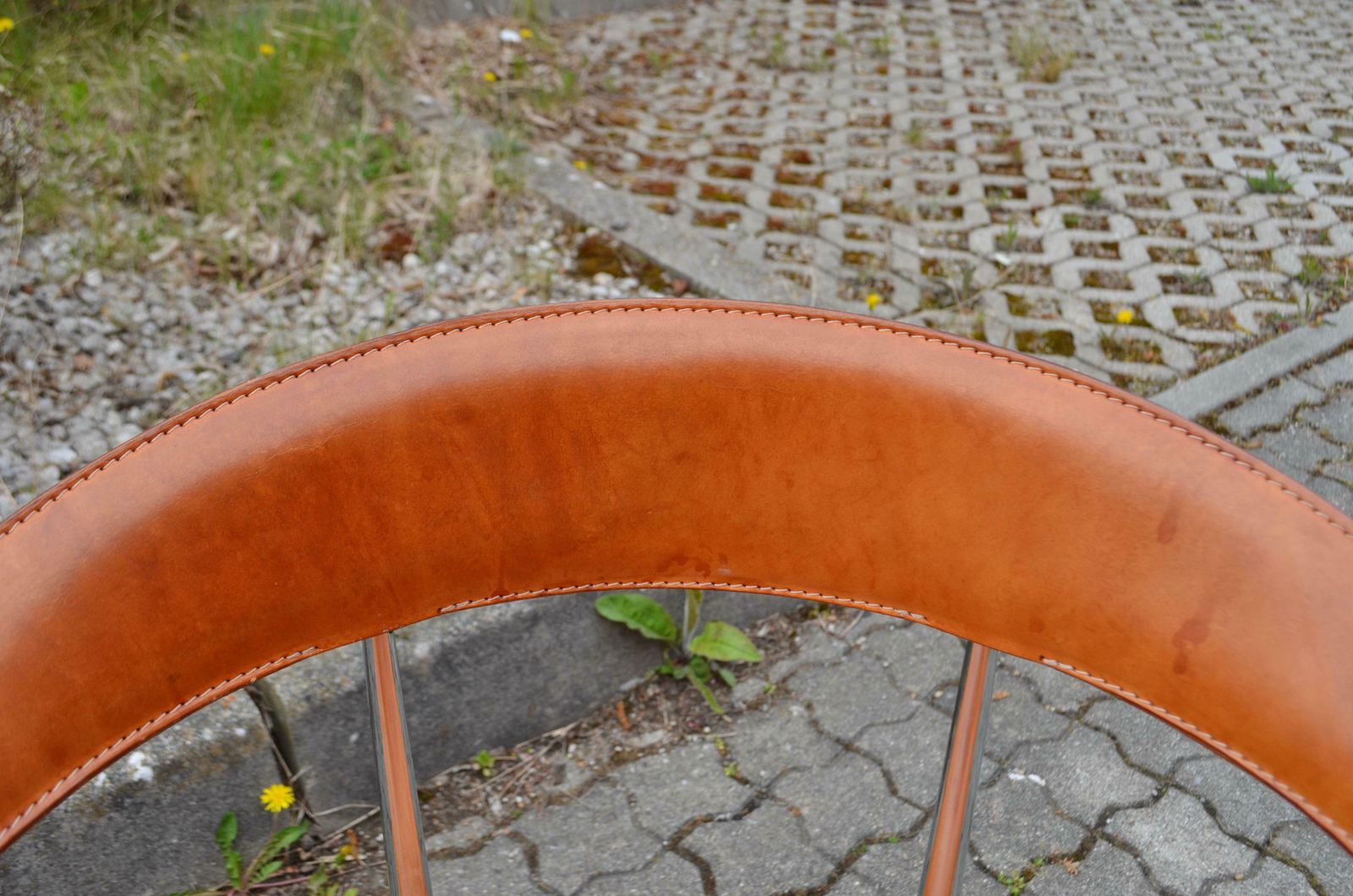photo vinterior Fasem Vintage Cognac Vegetal Leather Chair P40 By Vegni & Gualtierotti