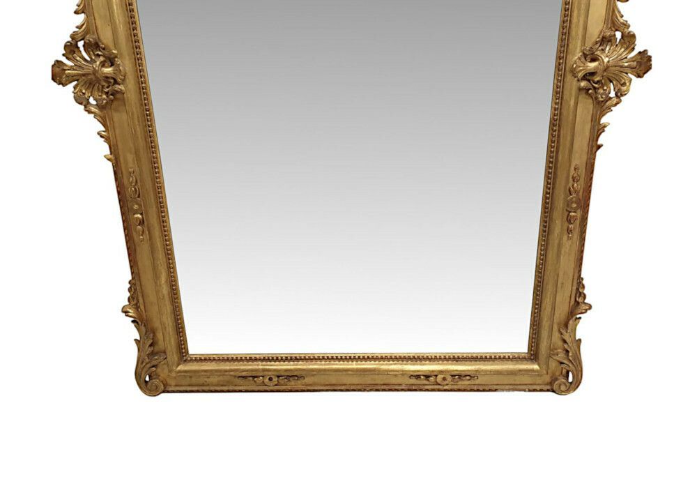 A Very Fine Large 19th Century Giltwood Overmantel Or Hall Mirror photo 6878.2506