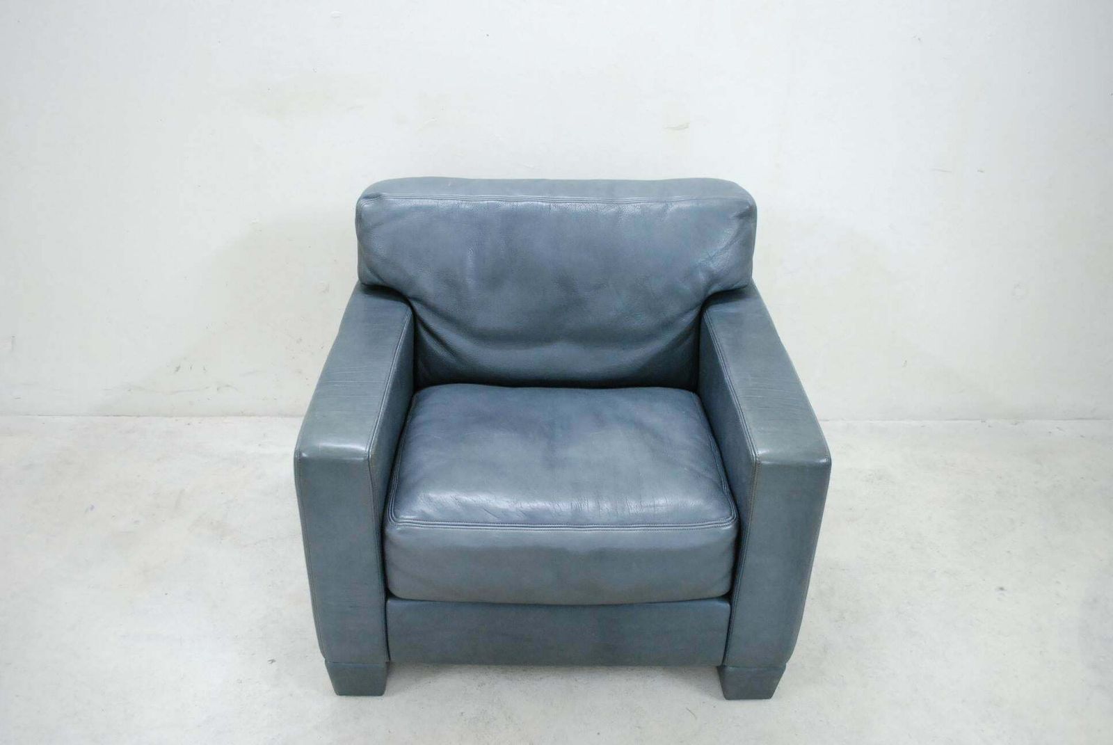 De Sede Ds 17 Pair Of Grey Leather Lounge Chair Armchair photo Furniture
