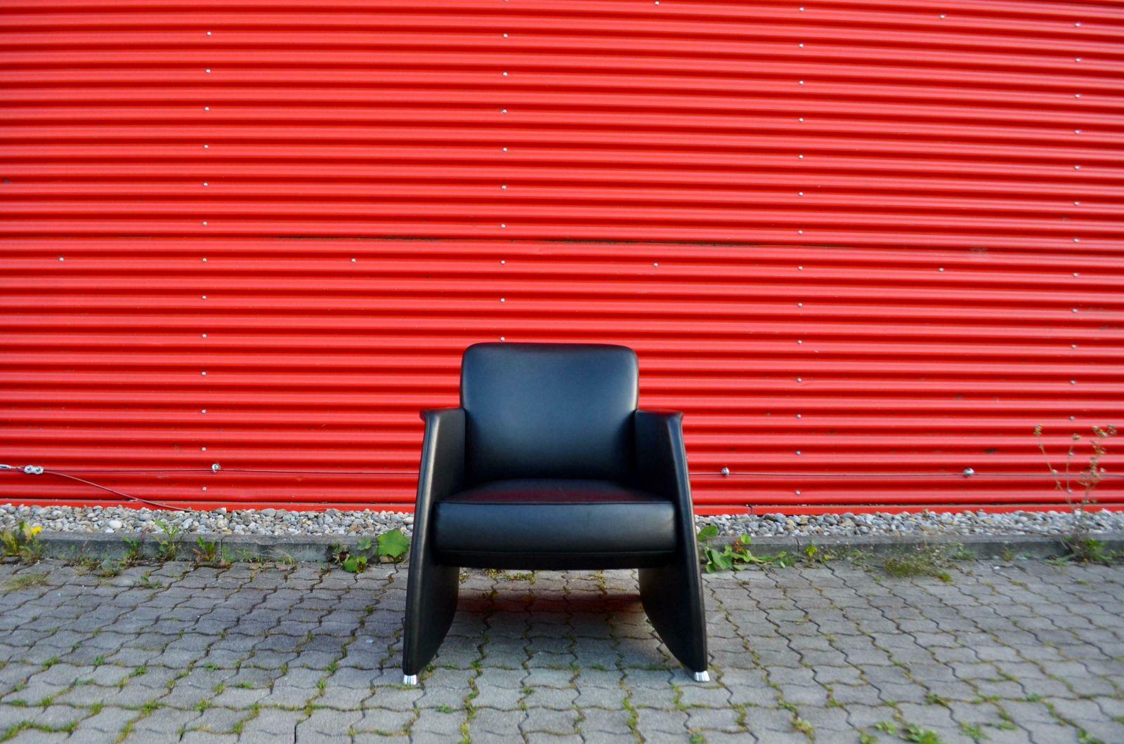 De Sede Black Leather Armchair photo for sale