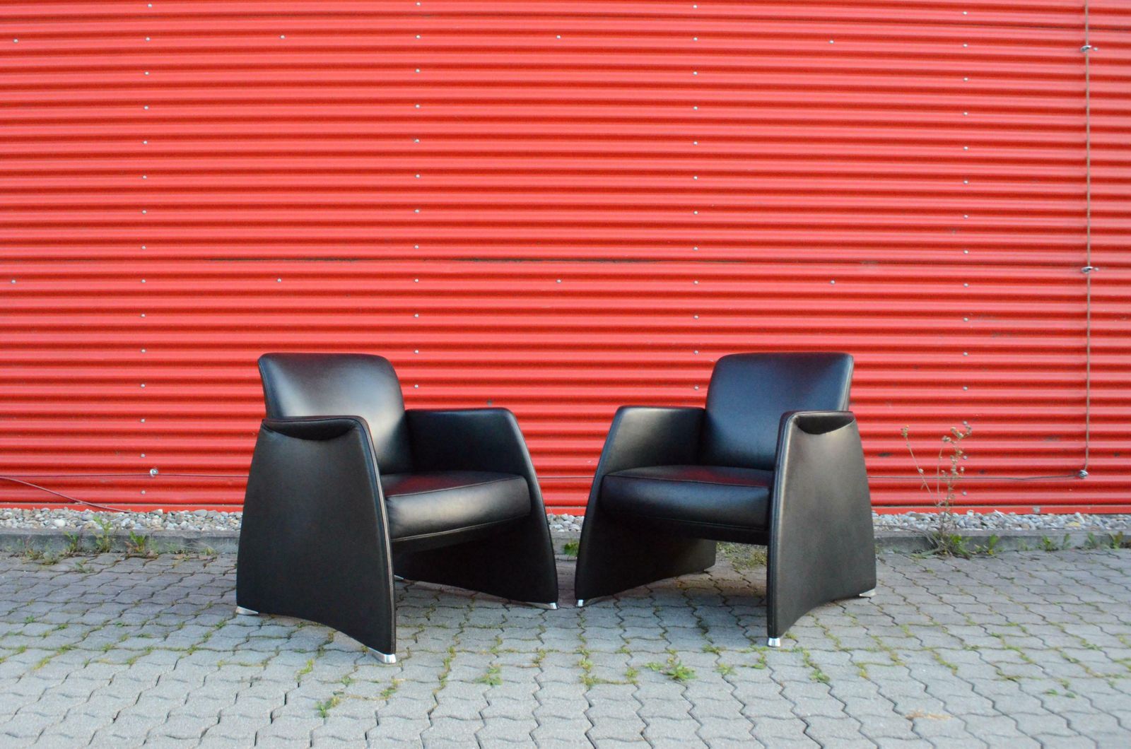 photo for sale De Sede Black Leather Armchair