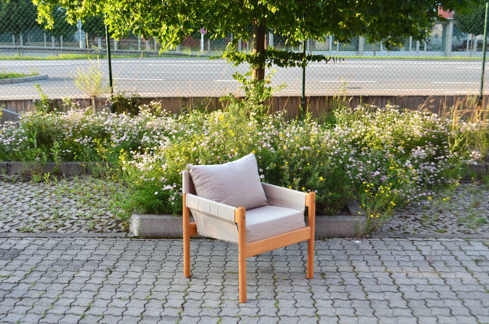 photo vinterior Vintage Ikea 1978 Christer Blomquist Model Frej Canvas Sling Lounge Chair
