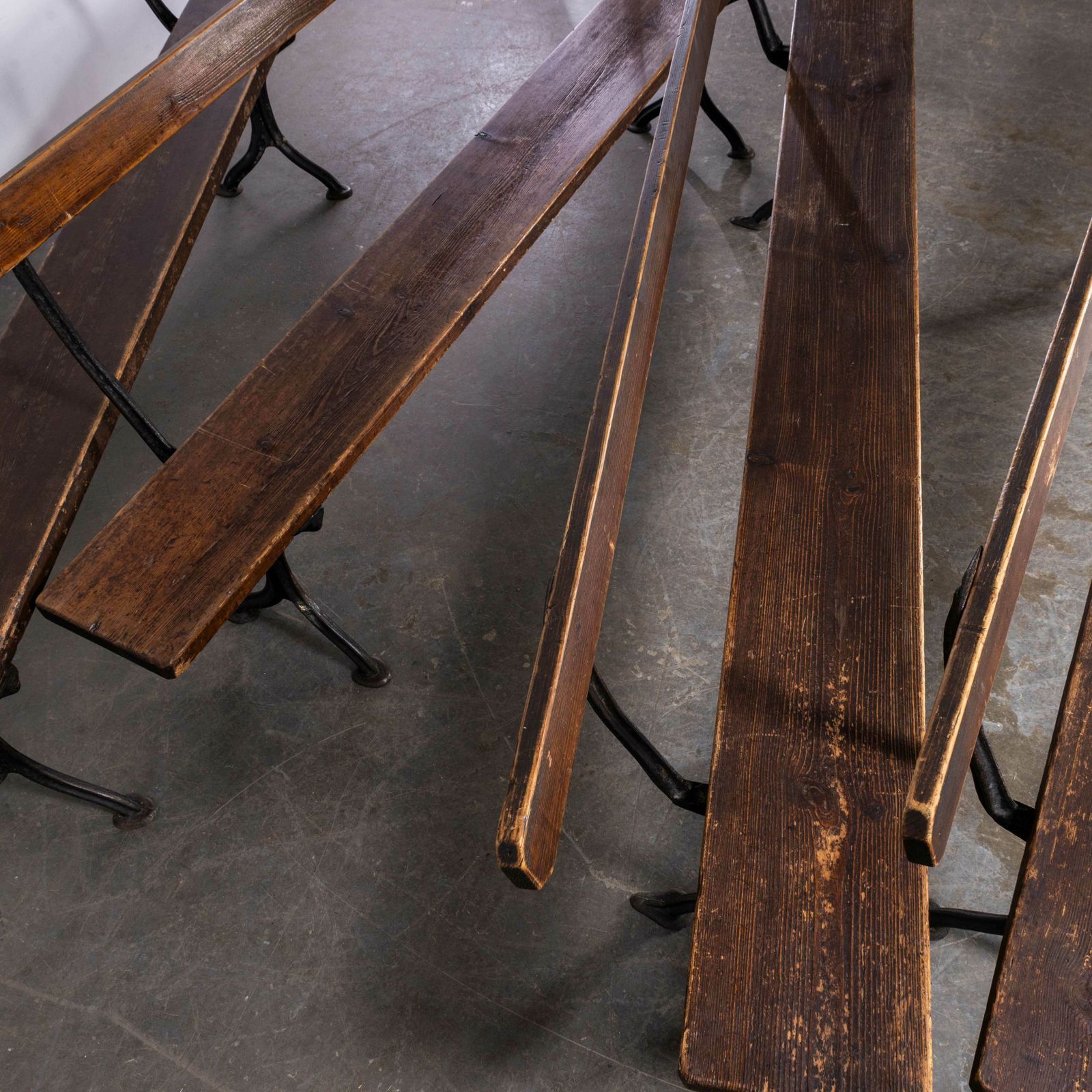 1940’s English Cast Metal Church Benches – Several Available photo Furniture