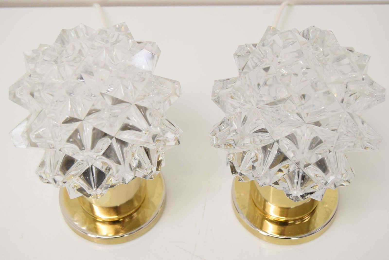 Pair Of Design Table Or Wall Lamps By Preciosa, Kamenicky Senov, 1960's photo Lighting