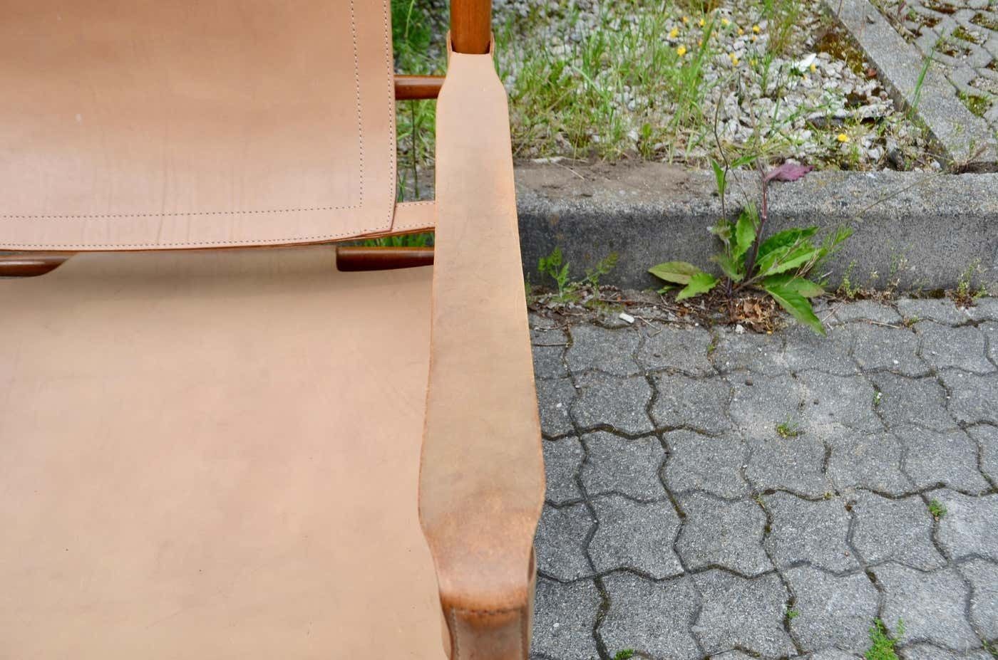 Furniture Abel Gonzalez Saddle Leather Argentina Safari Lounge Chair photo