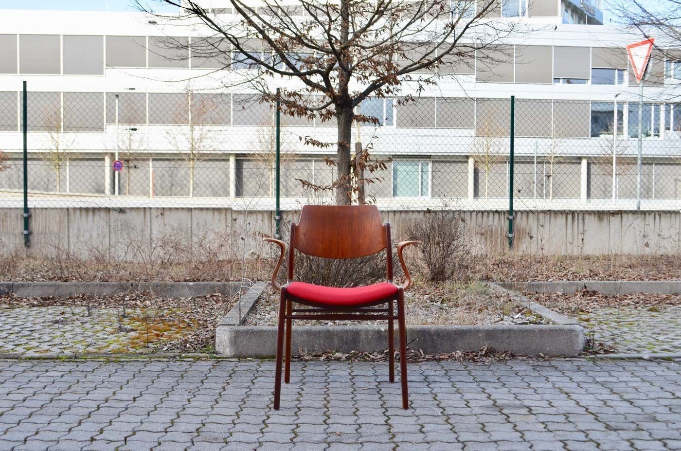Rare Modernist Wilkhahn Hartmut Lohmeyer Plywood Armchair 476a photo for sale
