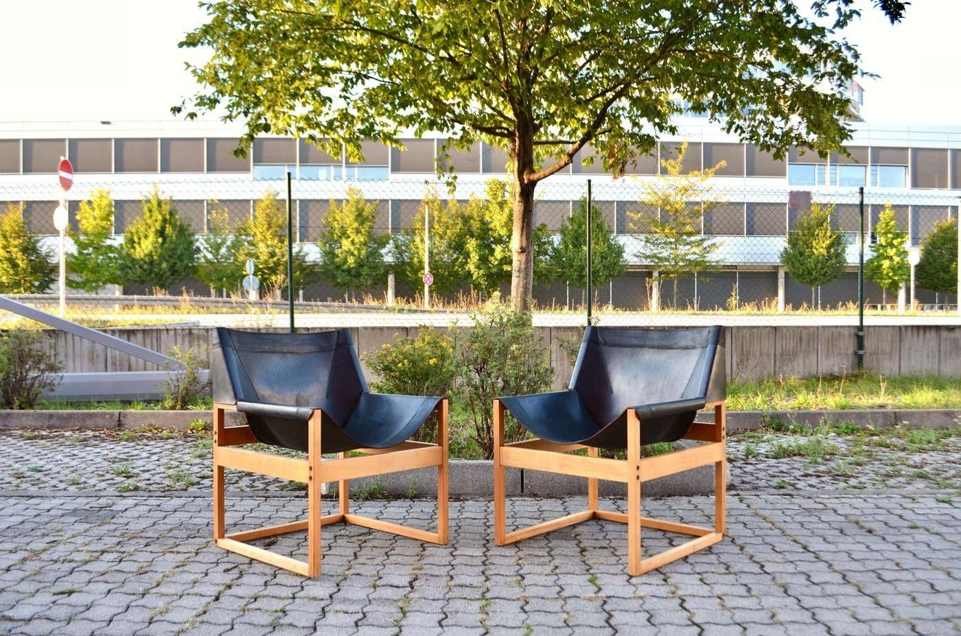 Rainer Schell For Schlapp Möbel Modell Canto Shell Chair Saddle Leather, 1964 photo furniture