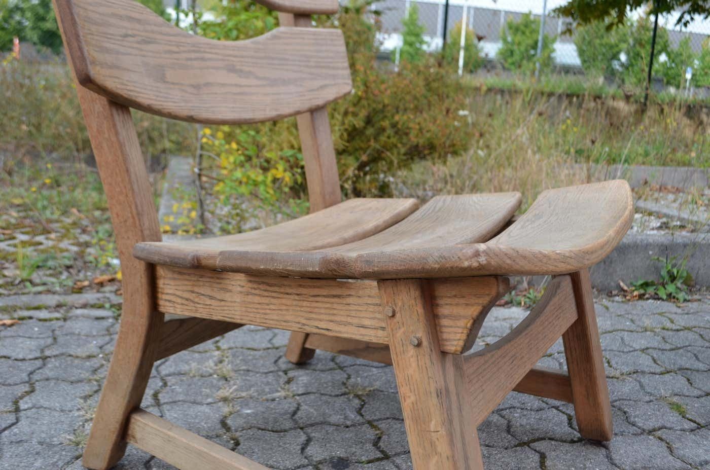 photo furniture Awa Brutalist Fireplace Lounge Chair Oak