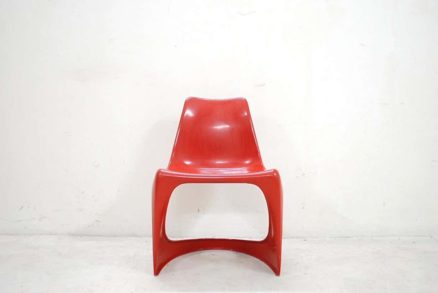Steen Ostergaard Model 290 Pair Of Red Chair For Cado, 1970 photo buy