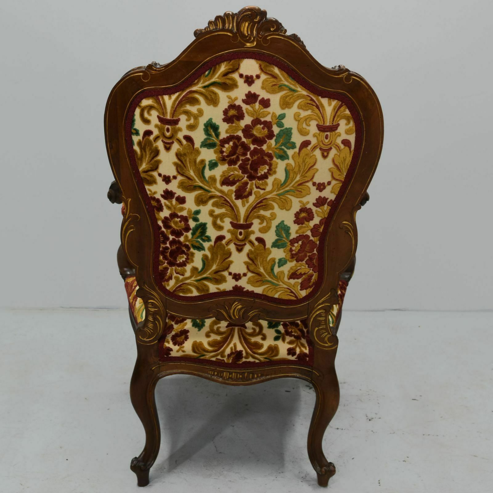 Louis XV Style Carved Walnut Armchairs Late 19th Century (Pair) photo 2488.0