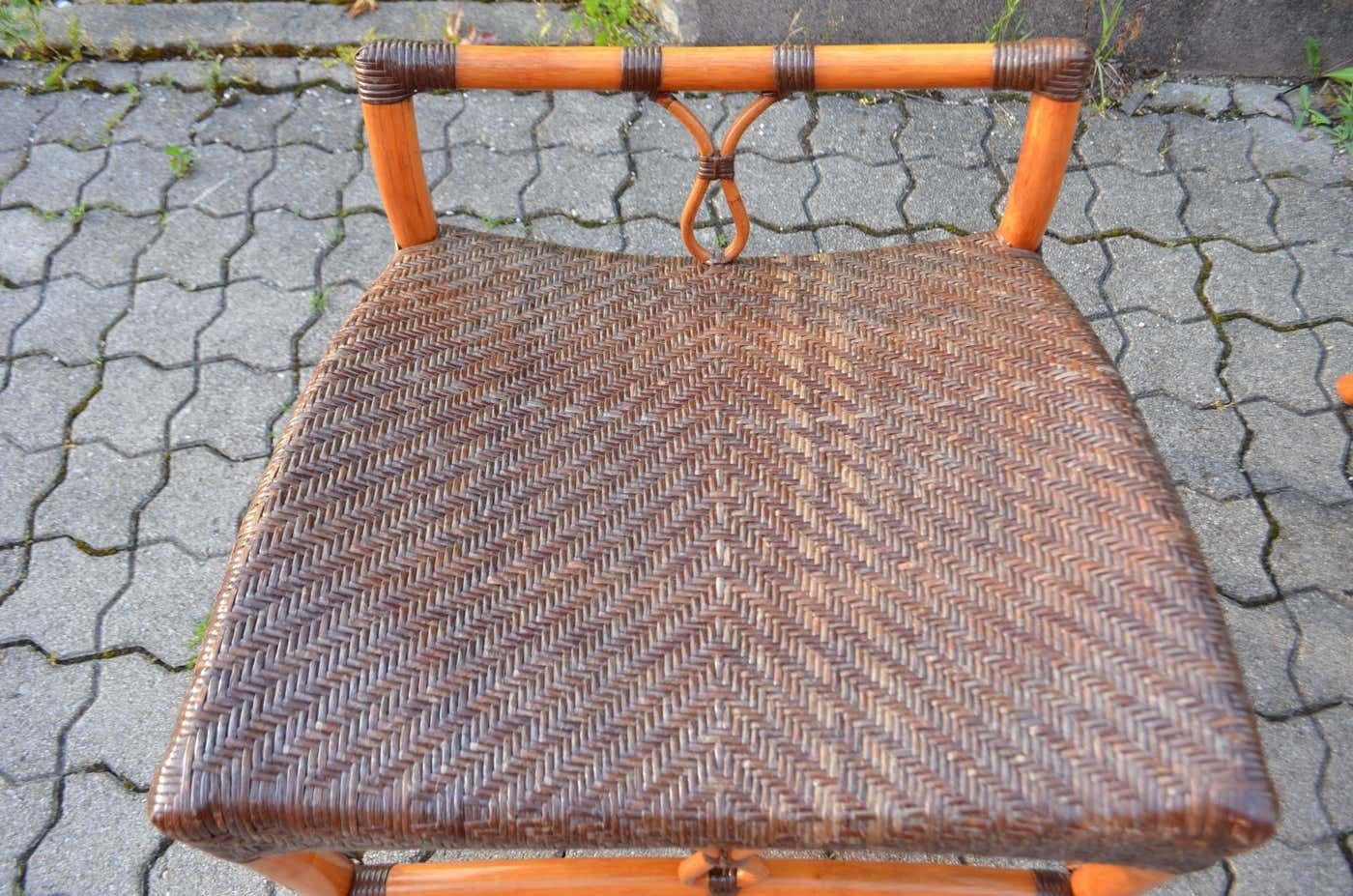 2115.0 Woven Cane Bamboo Lounge Chair Yuzuru Yamakawa C, 261 Yamakawa Rattan photo