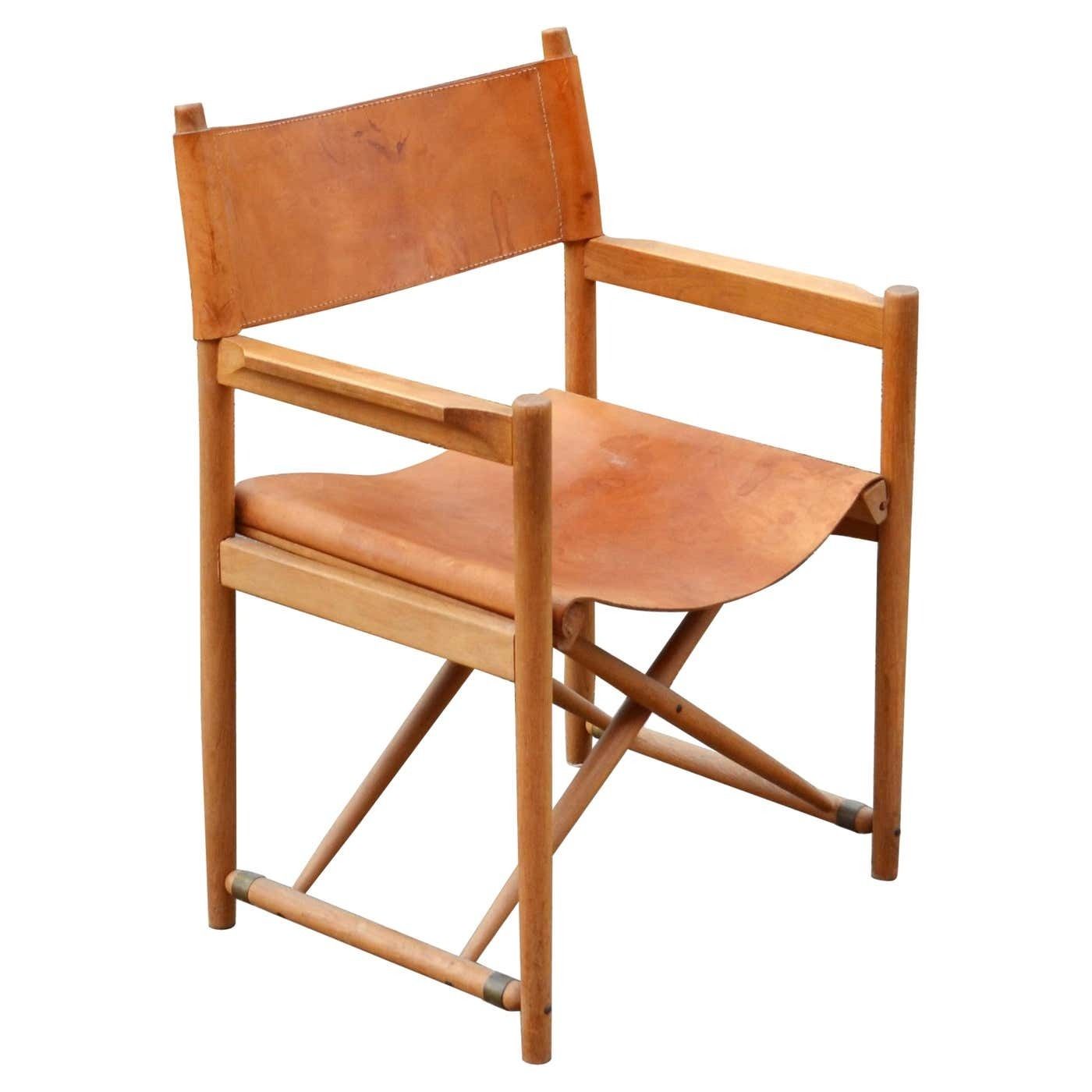 Horgen Glarus Modell 903 By Kurt Culetto Cognac Swiss Folding Spanish Chair