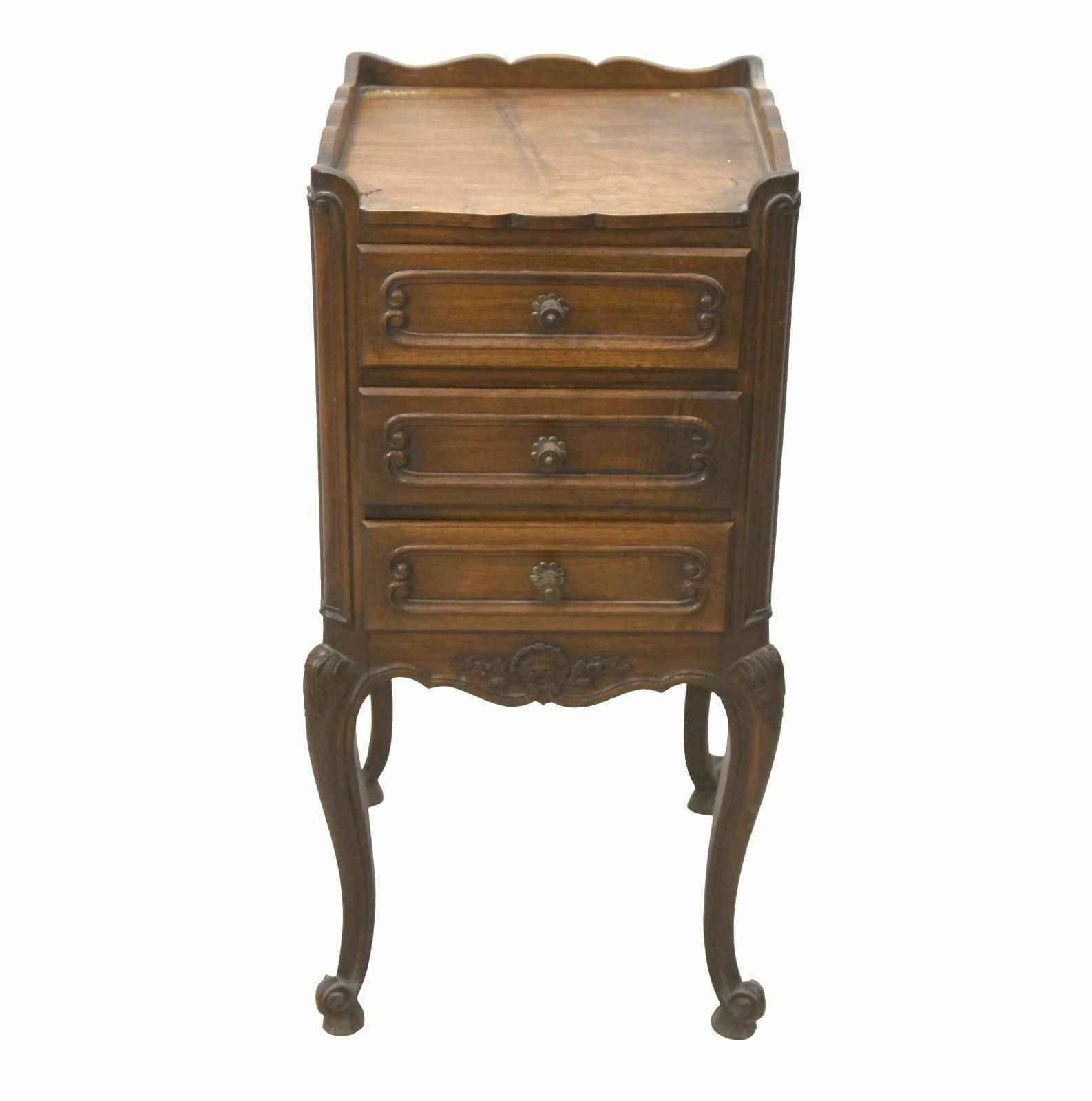 Louis XV Style Cherry Wood Bedside Table, Early 20th Century