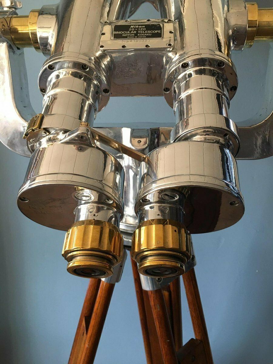 Japanese Big Eye 20 X 120 Naval Binoculars From Nikon, 1950s photo vintage