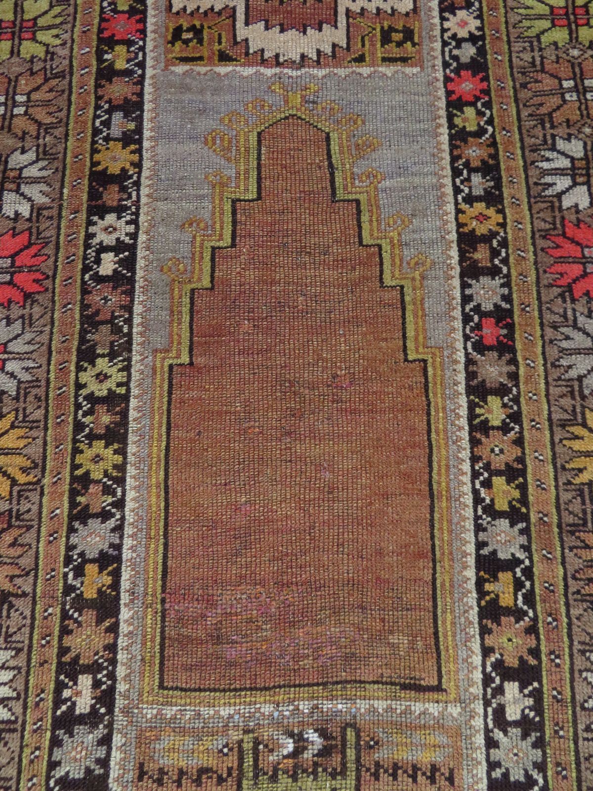 Antique Turkish Milas (Melas) Prayer Rug. Star Border. West Anatolia.Late 19th Century. 165cm X 104cm. photo vinterior