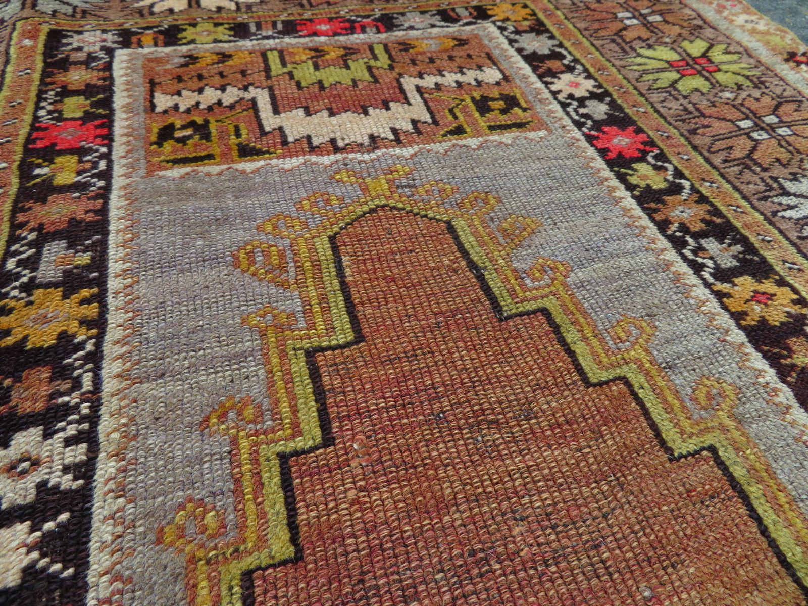 Antique Turkish Milas (Melas) Prayer Rug. Star Border. West Anatolia.Late 19th Century. 165cm X 104cm. photo buy