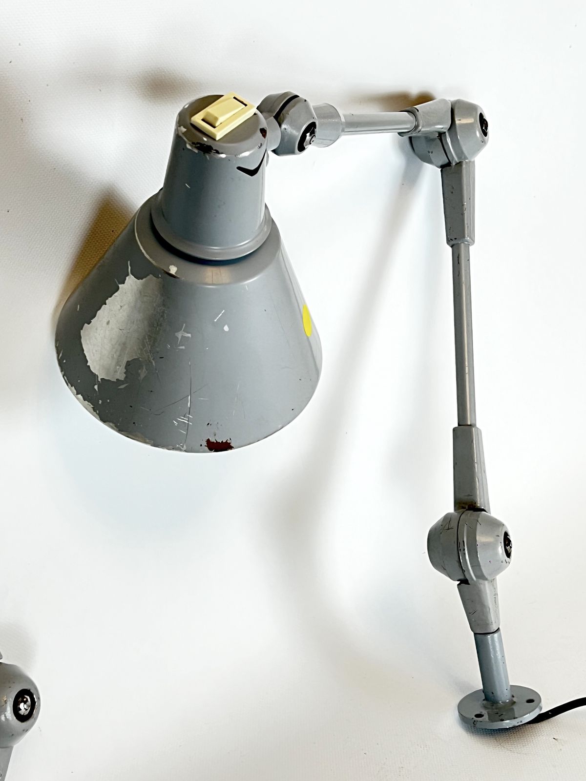 photo for sale Mid Century Stilnovo, Set Of Two Rare Wall Lamps In Metal. Italy 1960s