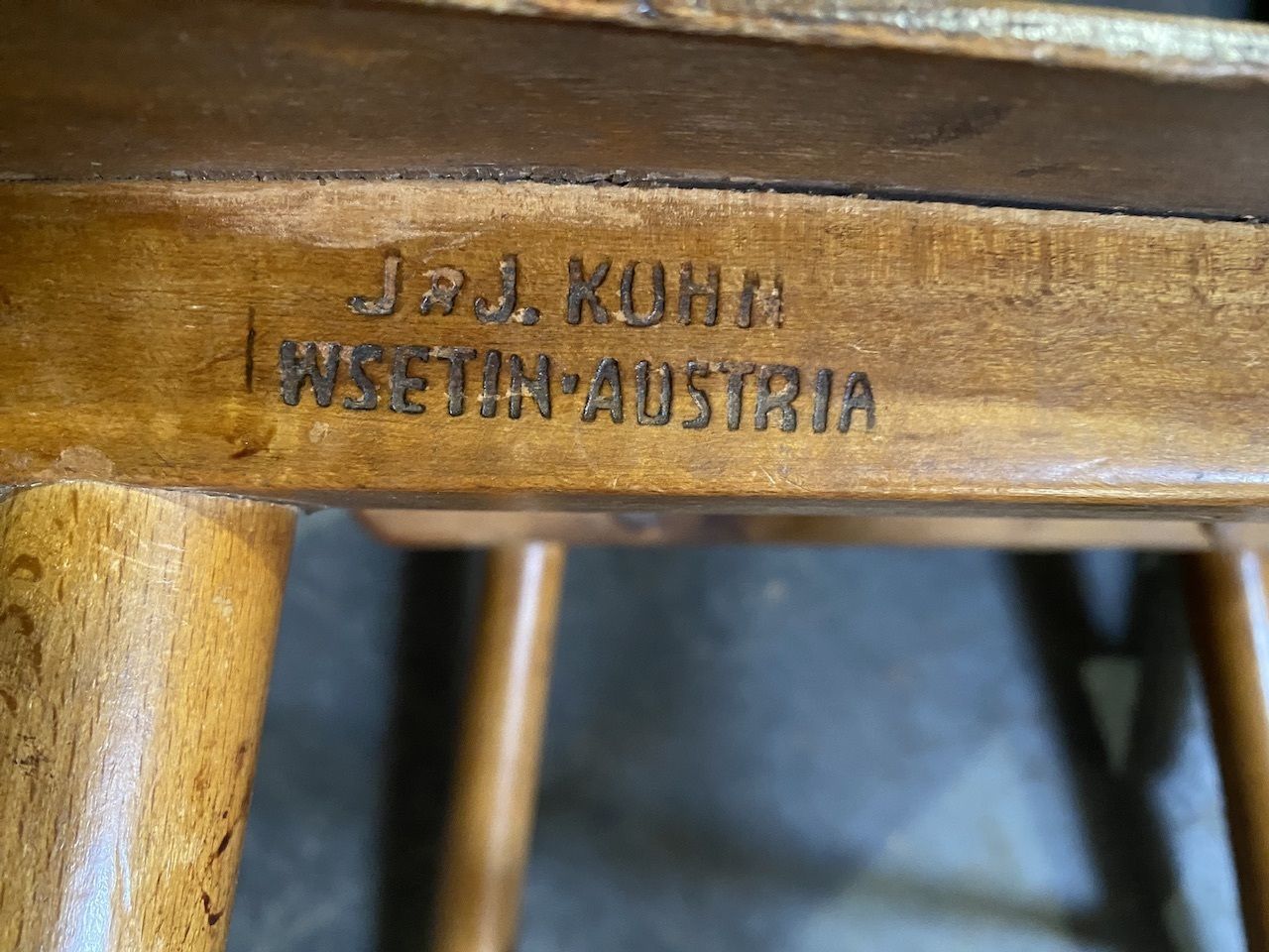 3250.0 Extremely Rare Set 12 J & J Kohn Bentwood Bistro Dining Chairs photo