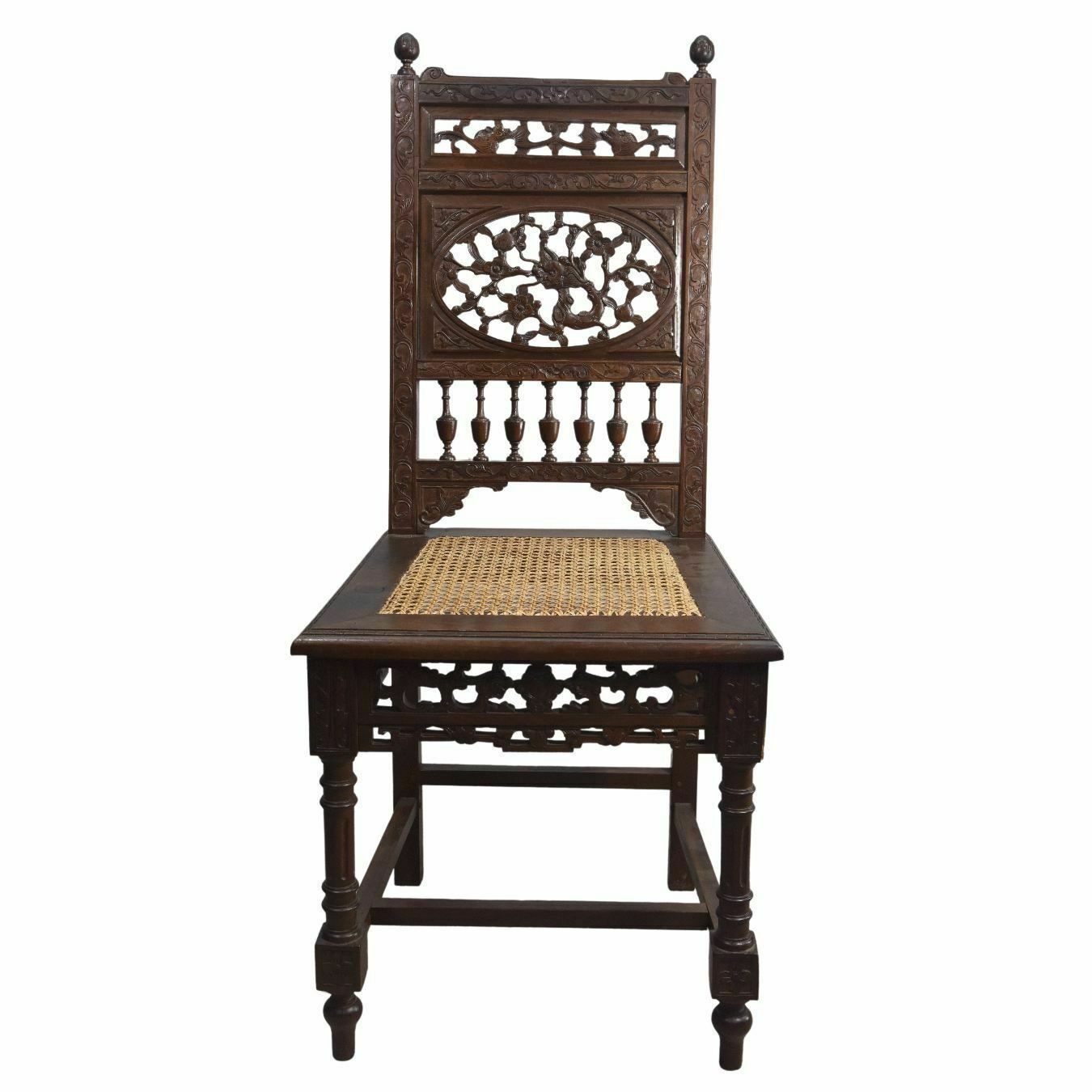 Series Of 6 Indochinese Rosewood Chairs Decorated With Dragons. photo furniture