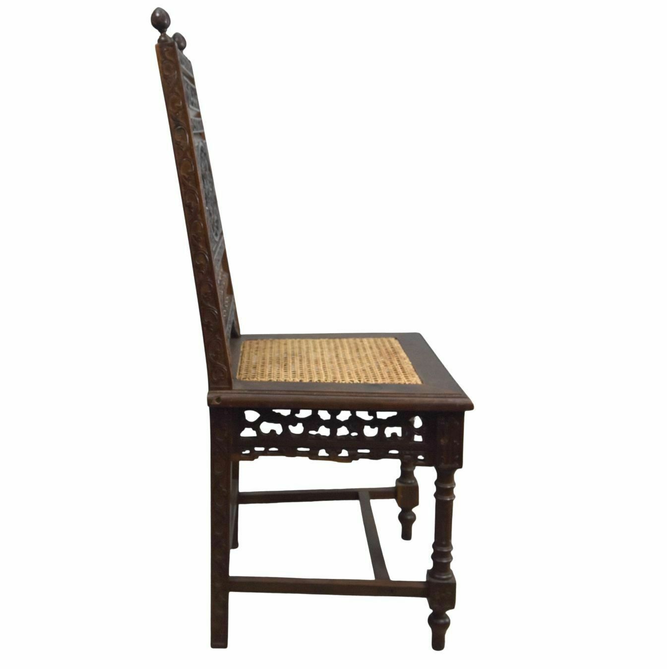 Series Of 6 Indochinese Rosewood Chairs Decorated With Dragons. photo Furniture